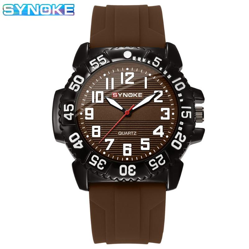 Top Brand New Men's Watch Large Digital Dial Sport Retro Silicone Quartz Watch Fashion Student Watch
