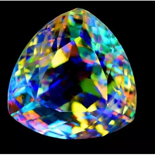 Natural Mystic Topaz Rainbow Color Trillion Cut 47-49 Ct Beautiful Gemstone