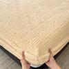 3PCS Bedding Set Soft Warm Plush Mattress Protector Cover Thick Milk Velvet Striped Fitted Sheet Fluffy Luxury Bed Cover