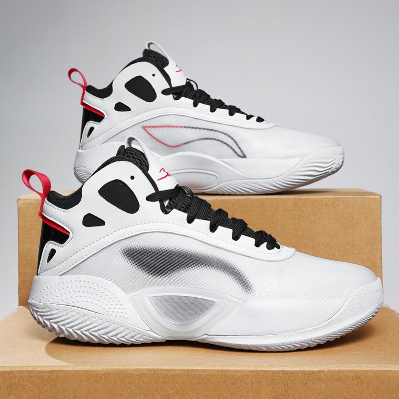 

2025 высококачественные новые баскетбольные кроссовки, нескользящая и износостойкая мужская обувь, весенне-осенние кроссовки средней высоты, юношеский звук трения 45
