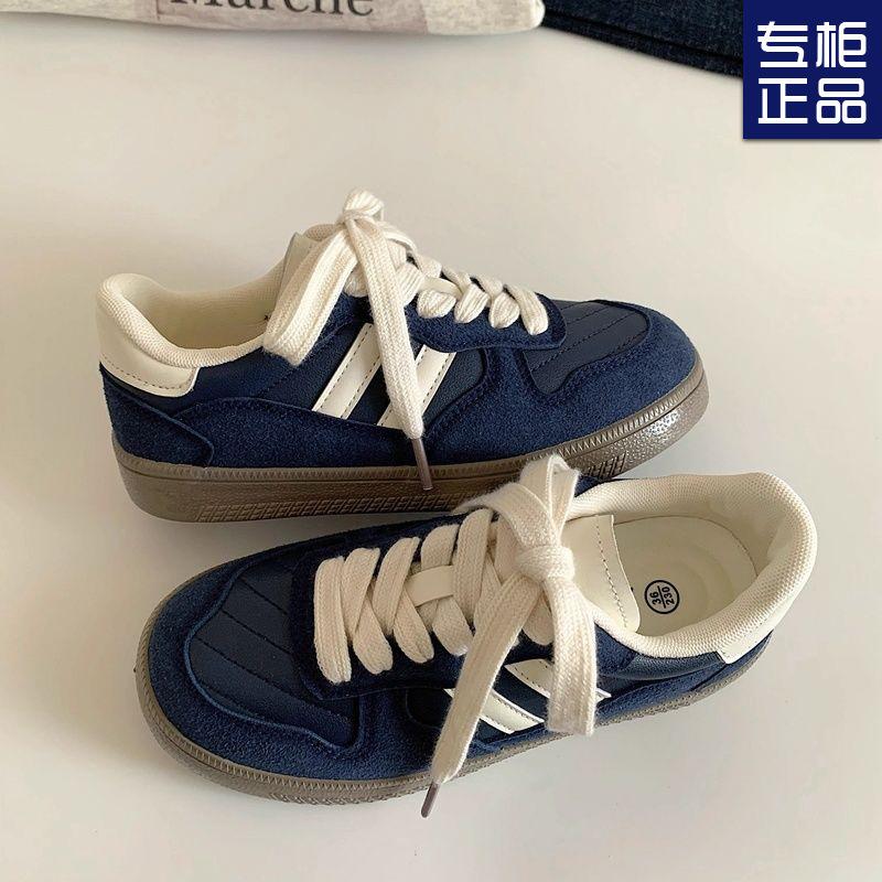 Navy Blue Dexun Shoes Women's Retro Niche Chic Versatile Forrest Gump Board Shoes Platform Casual Sports Shoes