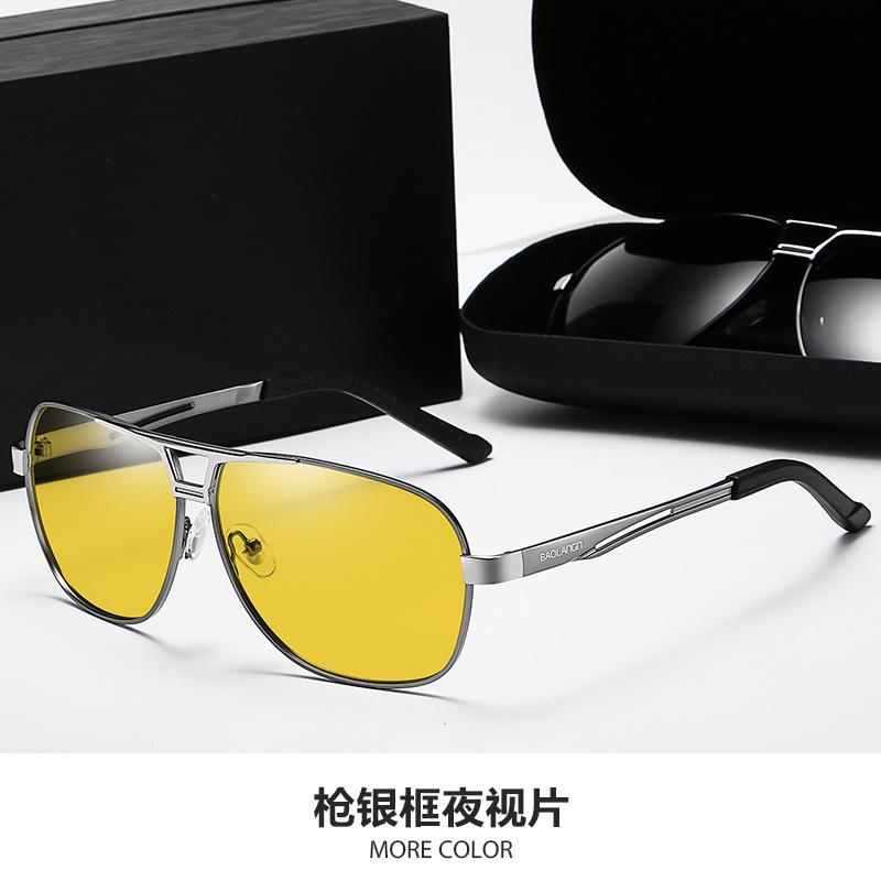 Day And Night Color-Changing Sunglasses Polarized Sunglasses Men'S Anti-High Beam Fishing Watch Drift High Definition Driving Glasses