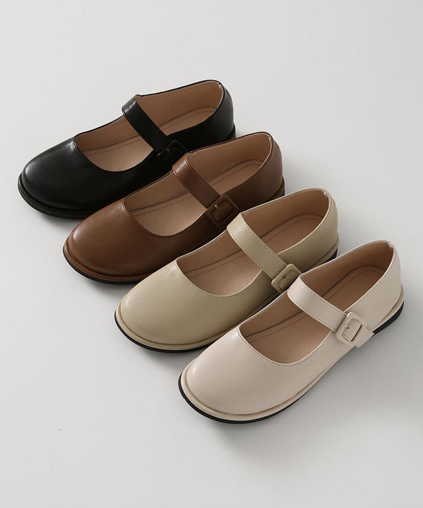 Chaakan Zenlo Round Mary Jane Flats Pmltr1D098