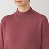 MUJI Washable Wool Smoky Size XS Women's High-Gauge High-Neck Sweater, BA1OYA4A, Pink,