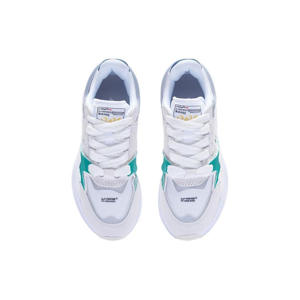 New LiNing 001 Innocence V2 Innocent V2 Durable Breathable Low-Top Sports Casual Shoes Women's White Green AGCT018-1