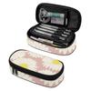 Pencil Case High Capacity Easy Open Zipper Durable 300D Polyester with Mesh Pocket Removable Divider and Pen Slots for Students