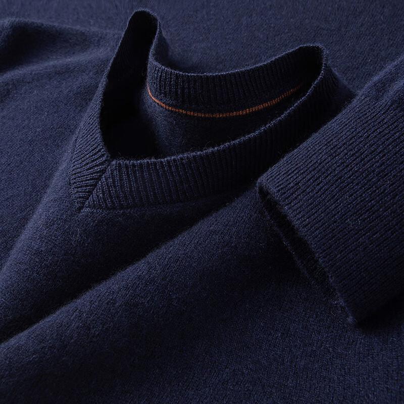 FAPAI Men's Crew Neck Cashmere Blend Sweater