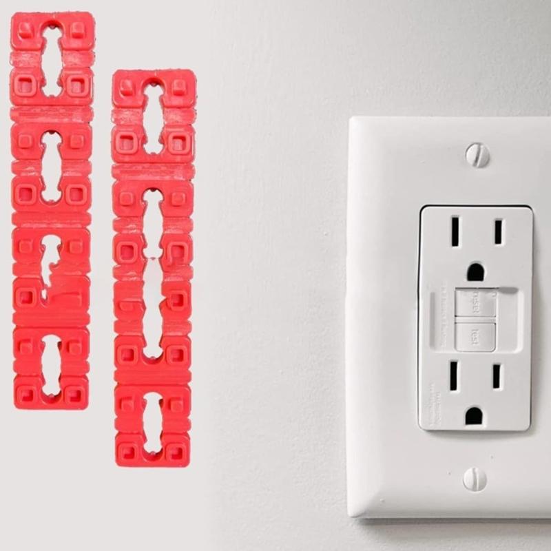 48pcs Plastic Outlet Shims Insulating Spacers Safe & Easy Installation Insulating Socket Spacers for Electrical Socket