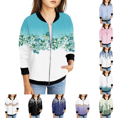 Girls Zip Up Jackets Kids Fall Long Sleeve Sweatshirts Outerwear With Pockets 5-15Years