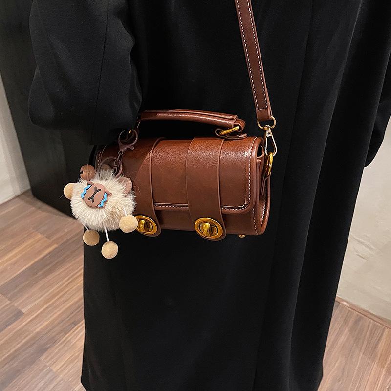 Vintage Maillard Fashion Pillow Bag Women's 2025 New Versatile Portable Shoulder Bag Crossbody Bag