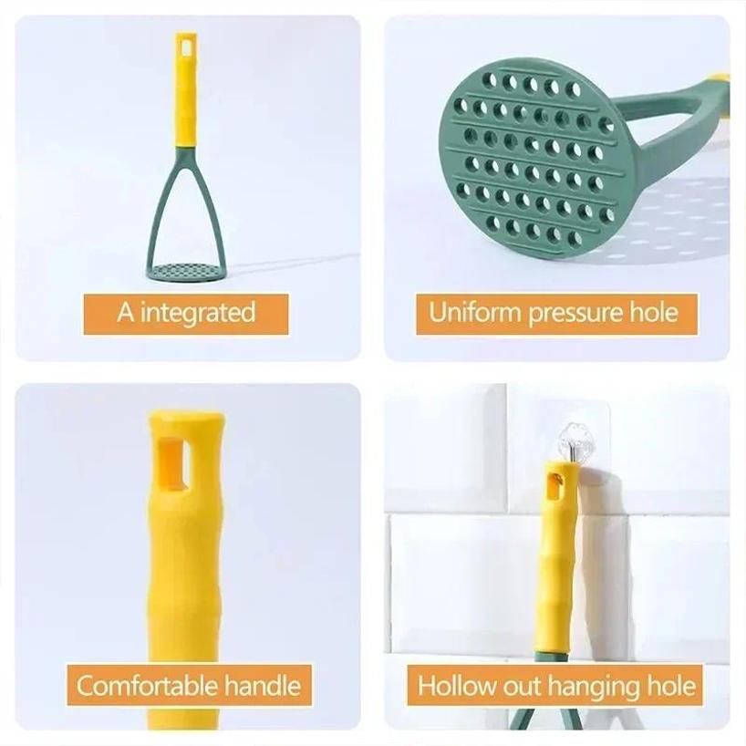 1 Pcs Pressed Potato Masher Puree Juice Maker Plastic Potato Tomato Pusher Smooth Mashed Potatoes Crusher Fruit Kitchen Tools