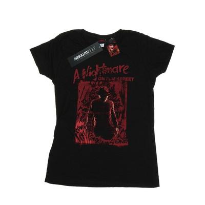 Camiseta de algodão feminina/feminina Freddy Silhouette A Nightmare On Elm Street