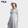 FILA Women's Slim Fit Woven Short Sleeve Top