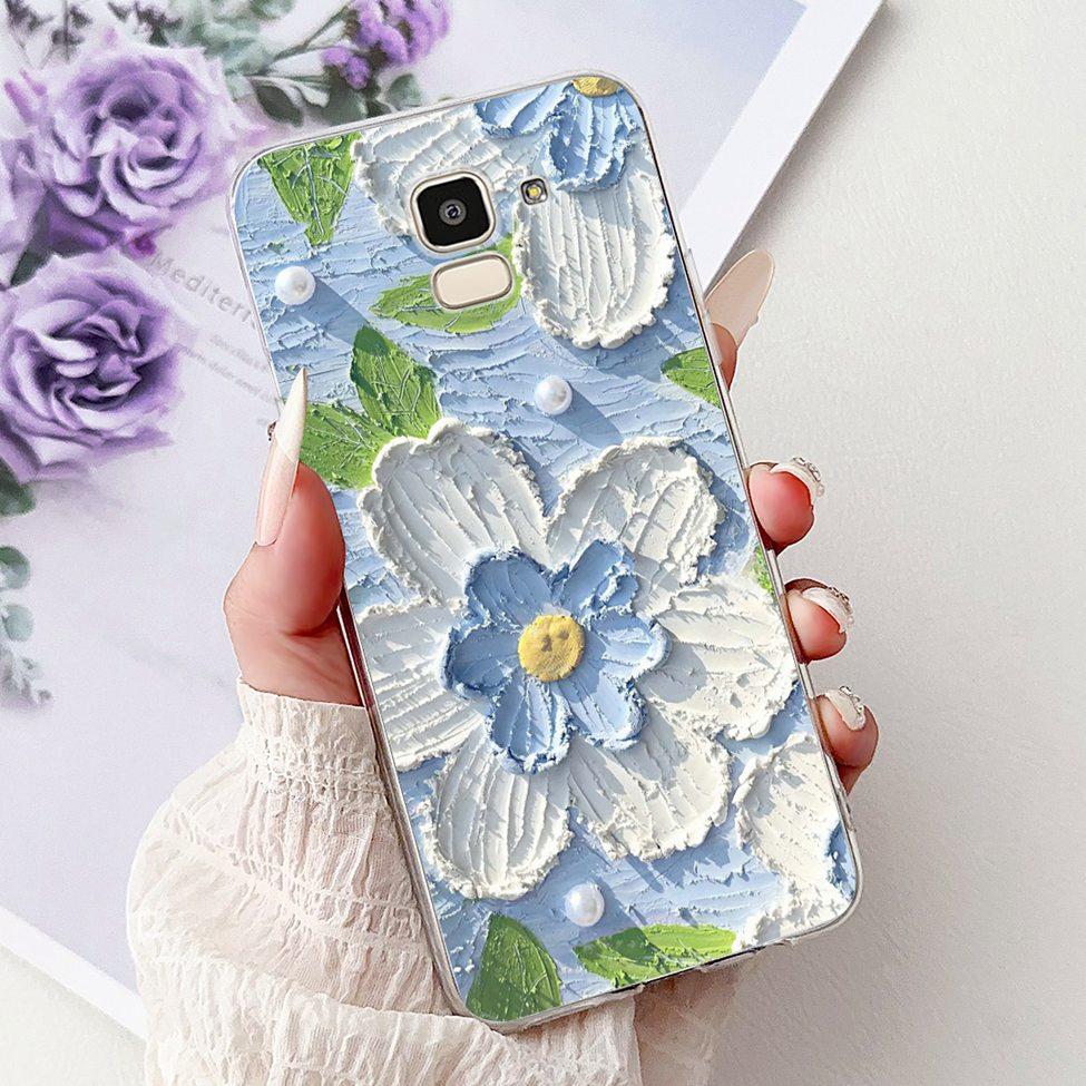 Clear For Samsung J6 2018 Case SM-J600F Cute Fashion Funny Painted Back Cover For Samsung Galaxy J6 2018 Phone Case J600G J600FN