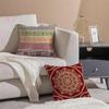 Chinese-Style Scroll Pattern Traditional Culture Cushion Cover Throw Pillow Cover Hidden Button Durable Polyester Chair Cushion