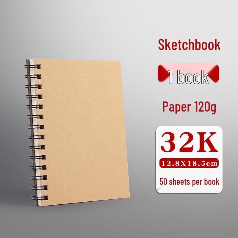 

Thickened Detachable A4 Sketchbook for Elementary Students, A5 Mini Pocket Blank Drawing Notebook