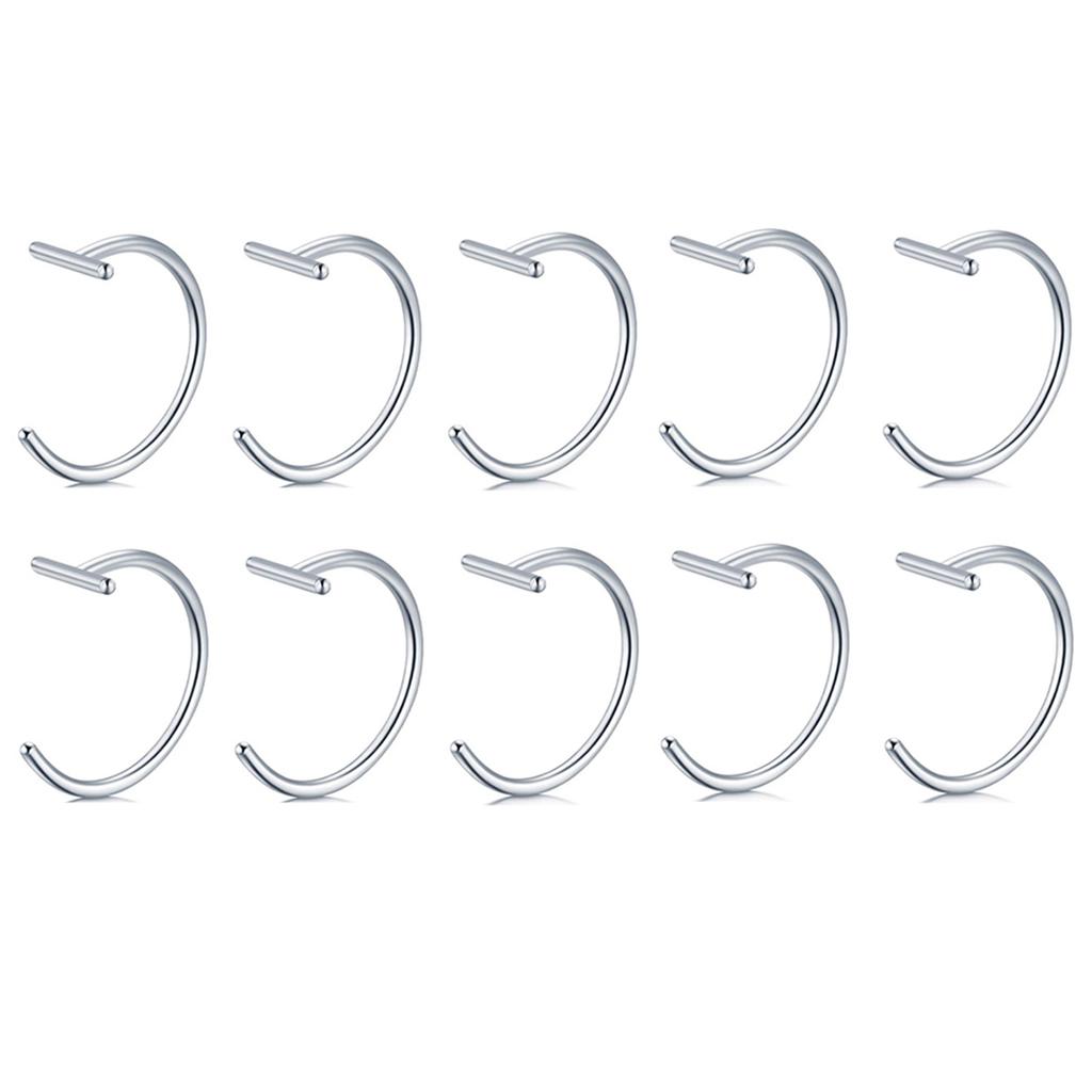 Piercing do wargi na klips 18G Stal nierdzewna Hipoalergiczny Punk Bez przekłuwania Pierścień do warg Pozłacany Kolczyk do chrząstki ucha Conch Cuff