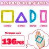 Macaron 3D Magnetic Blocks Set Toys For Children Boys Girls Educational Sensory Building Magnetic Toy Gifts 64/98/136PCS