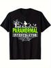 A Black T-Shirt Featuring a Ghost Theme, Perfect As a Present for Those Interested In The Paranormal
