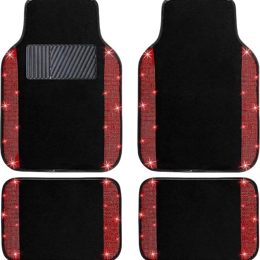Crystal Velvet Non-Slip Car Floor Mats - Dirt & Wear-Resistant, Easy To Clean.