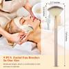 10/20/30 Professional Soft Facial Fan Brushes For Mask Mud Cream, Glycolic Peel & Makeup Application - Esthetician Tools With Champagne Finish