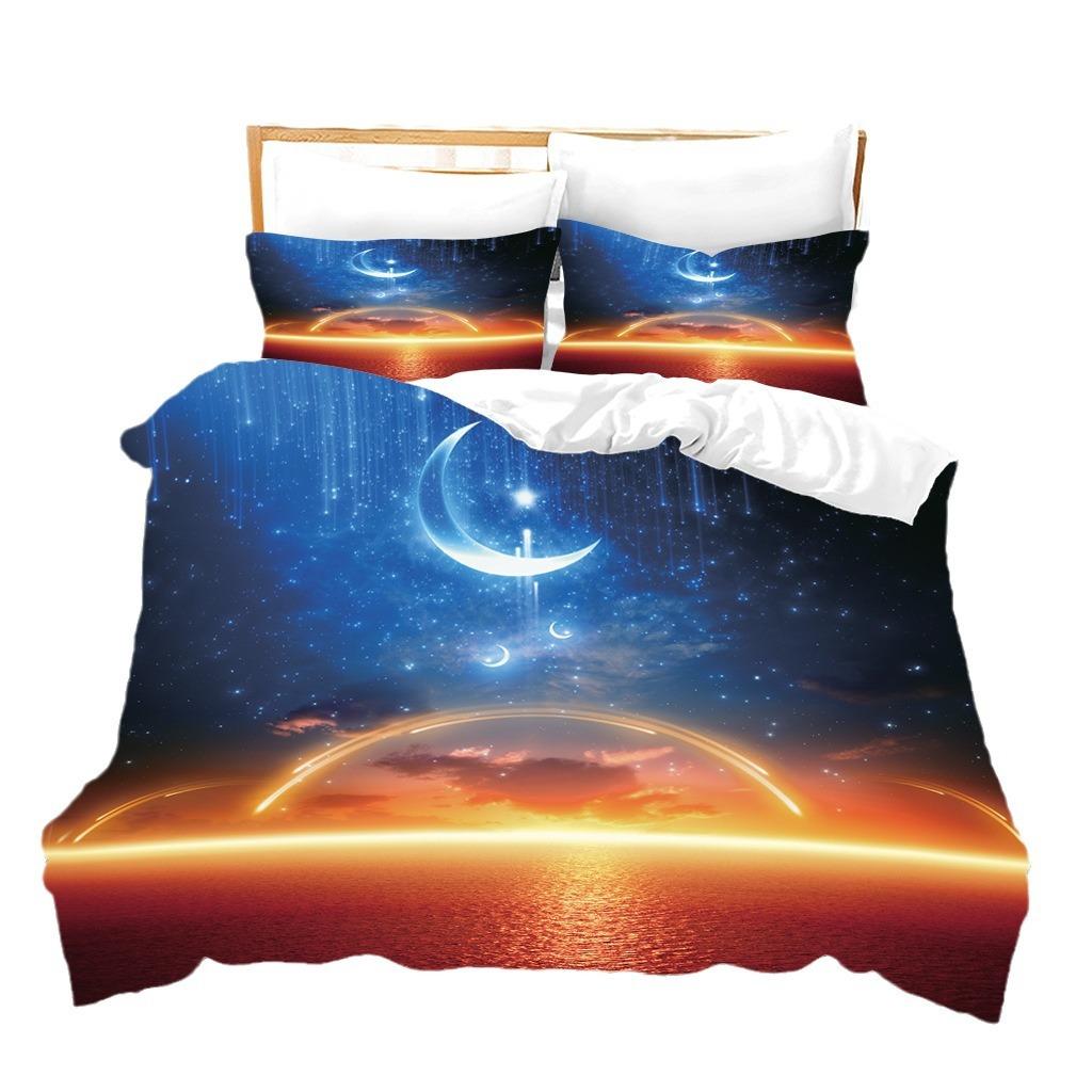 Cosmic Interstellar Wind Bed Three-Piece Set Four-Piece Digital Printing Quilt Cover Pillowcase