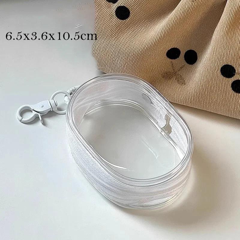 

Прозрачный кошелек для монет, защитный чехол для кабеля передачи данных, дорожная коробка для хранения ювелирных изделий, органайзер для ключей, портативный брелок для использования на открытом воздухе белый