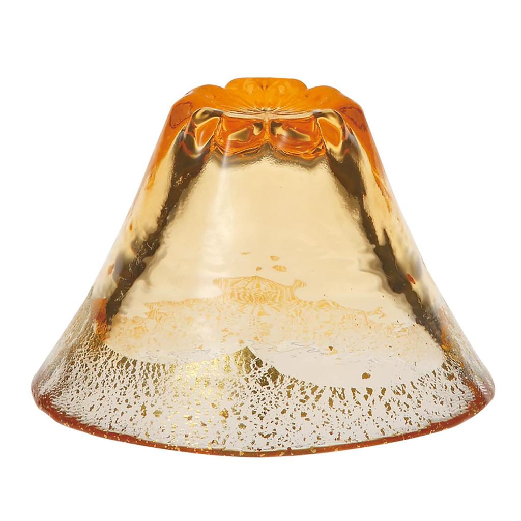 Toyo Sasaki Glass Wagarasu On Fujimi Sakura Sake Cup Amber Gold Leaf 80ml Made in Japan Sake Glass Fuji Glass Cup Gift Present Present Respect for the