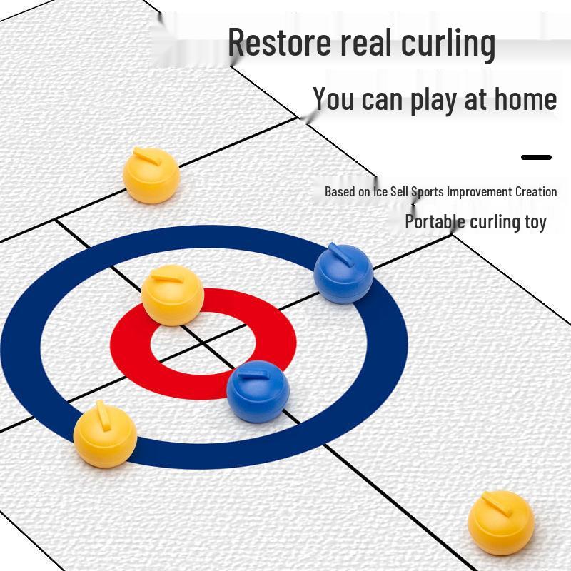 Mini Tabletop Curling Game: Indoor Ice Hockey for Kids and Parents