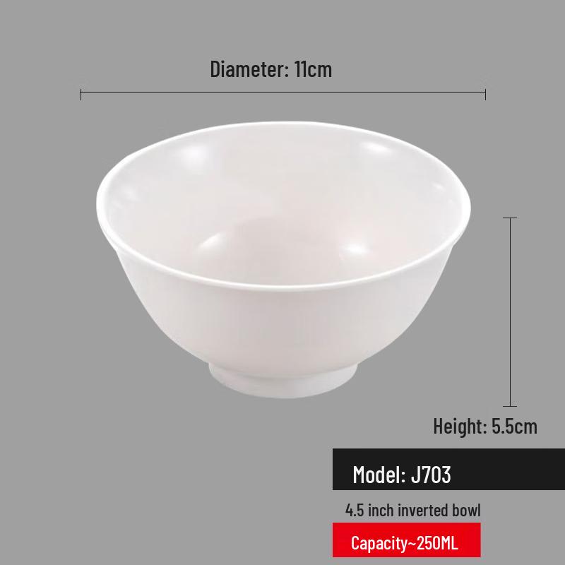 Yanggge White Melamine Rice Bowls