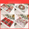 Creative Christmas Table Mats Featuring Colorful Knitted Fabric Designs For Festive Dining