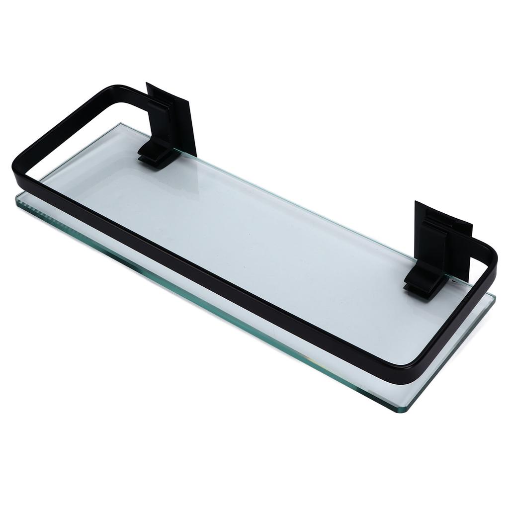 Bathroom Rack Thickened Durable Large Storage Space Strong Load Bearing Capacity Single Layer Black