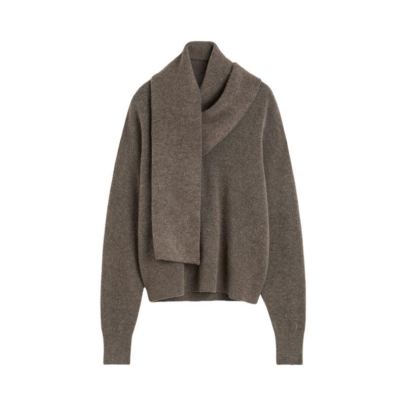Longmei Women`s Wool Blend Knit Sweater: