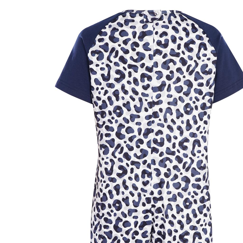 Tuta Intera Stampata Girocollo Manica Corta Anti-Strisce Unisex per Bambini Adattiva con Zip Invisibile Posteriore per Esigenze Speciali