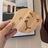 Wooden Coasters Cute Cartoon Animal Heat Insulation Table Mats for Coffee Tea Cups Multi-Functional Home Decoration Kitchen Office Accessories