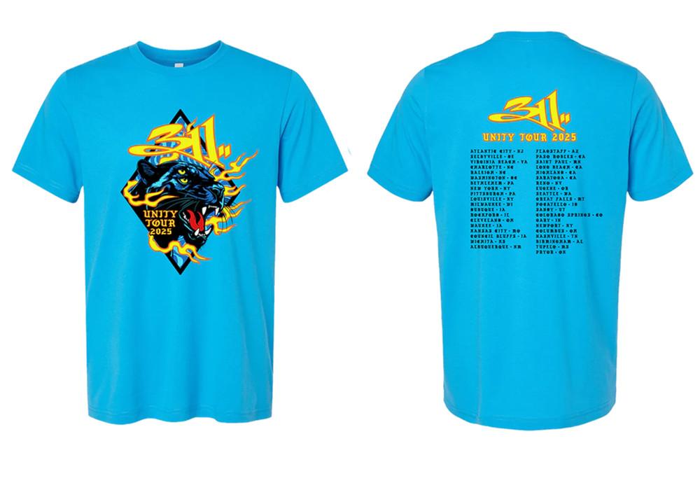 311 Band Unity Tour 2025 Panther TShirt Unisex Heavy Cotton All Sizes Reprint Unisex T-Shirt XXL