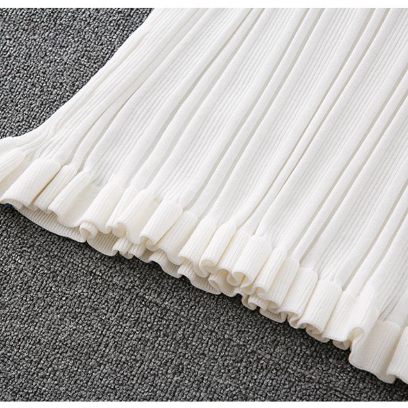 Autumn Winter Women Elegant Turn-down Collar Knitted Sweater Long Maxi Sheath Dresses