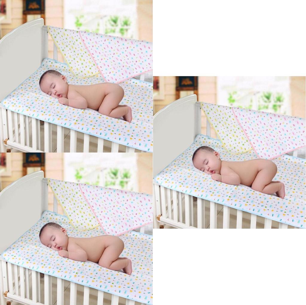 Kinder-Unterlage mit Baumwoll-Saugfähigkeit, Bettschutz für Baby- und Kleinkindbetten, Sicherheit