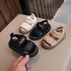 Fashionable Infant Learning-to-walk Shoes, Comfortable Soft Sole Lightweight Sandals for Boys and Girls, Toddler Closed-toe Protective Beach Shoes