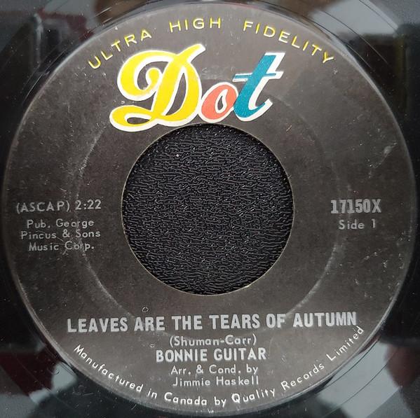 

7inch Record BONNIE GUITAR - Leaves Are The Tears Of Autumn / Al 17150X Dot Records 1968 Canada Country/Folk Used