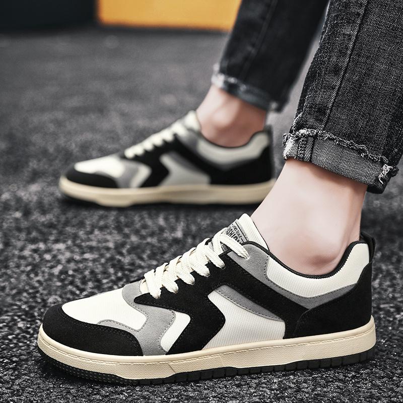 Fashion Canvas Board Shoes Men Vulcanized Fashion Platform Outdoor Casual Sneakers Men Street Skate Shoe Lace-up Zapatillas Hombre