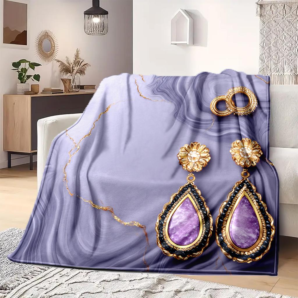 1 Pezzo Coperta in Flanella con Stampa Cartone Animato, Alta Qualità Confortevole per Tutte le Stagioni, Decorazione per la Casa, Calore e Comfort, Perfetta per Regalo di Natale Compleanno