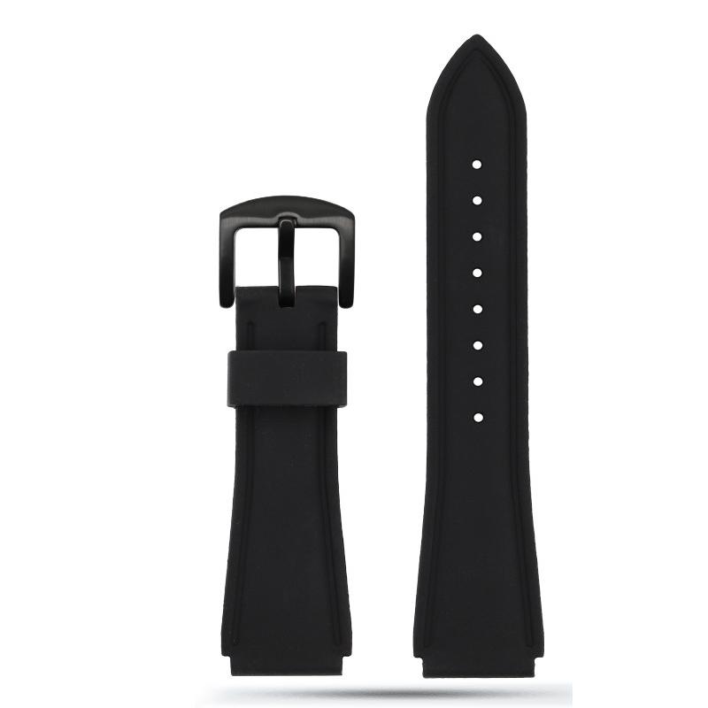 22mm 24mm Waterproof Silicone Watchband for Casio/CITIZEN/Seiko/Mido Universal Rubber Watch Strap Of Various Brands Black/ Blue 22mm