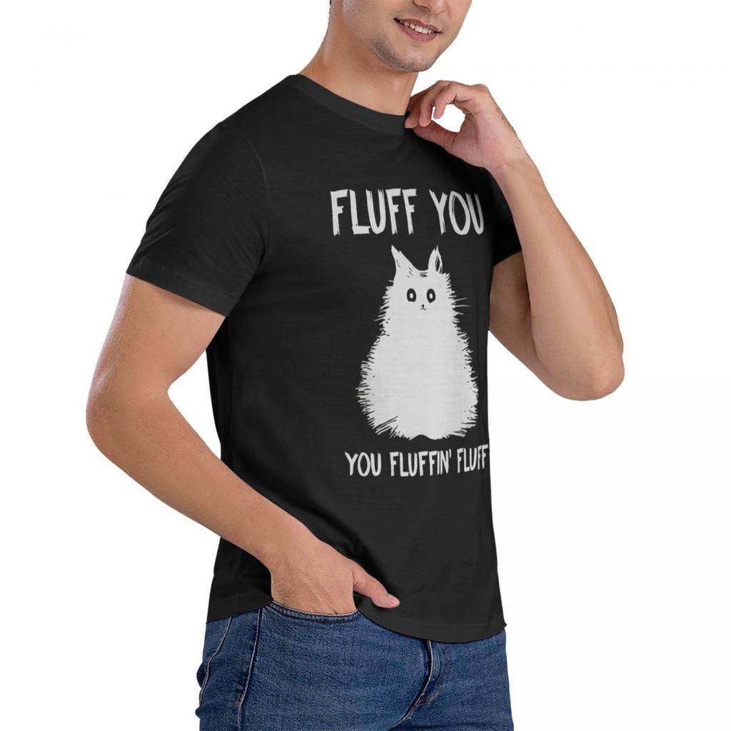 Sport T-Shirt You Fluff Lustige Katze Oversize T-Shirts Mann Vintage Lustig Für Männer Top y2k Mann Kurzarm T-Shirt