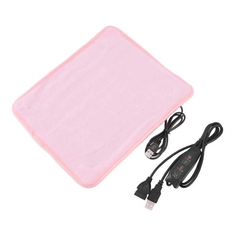Heated Blanket Mat Portable USB Heating Pad Shoulder Neck Leg Waist Heating Pads With Multi Level Temperature Adjustment Timing