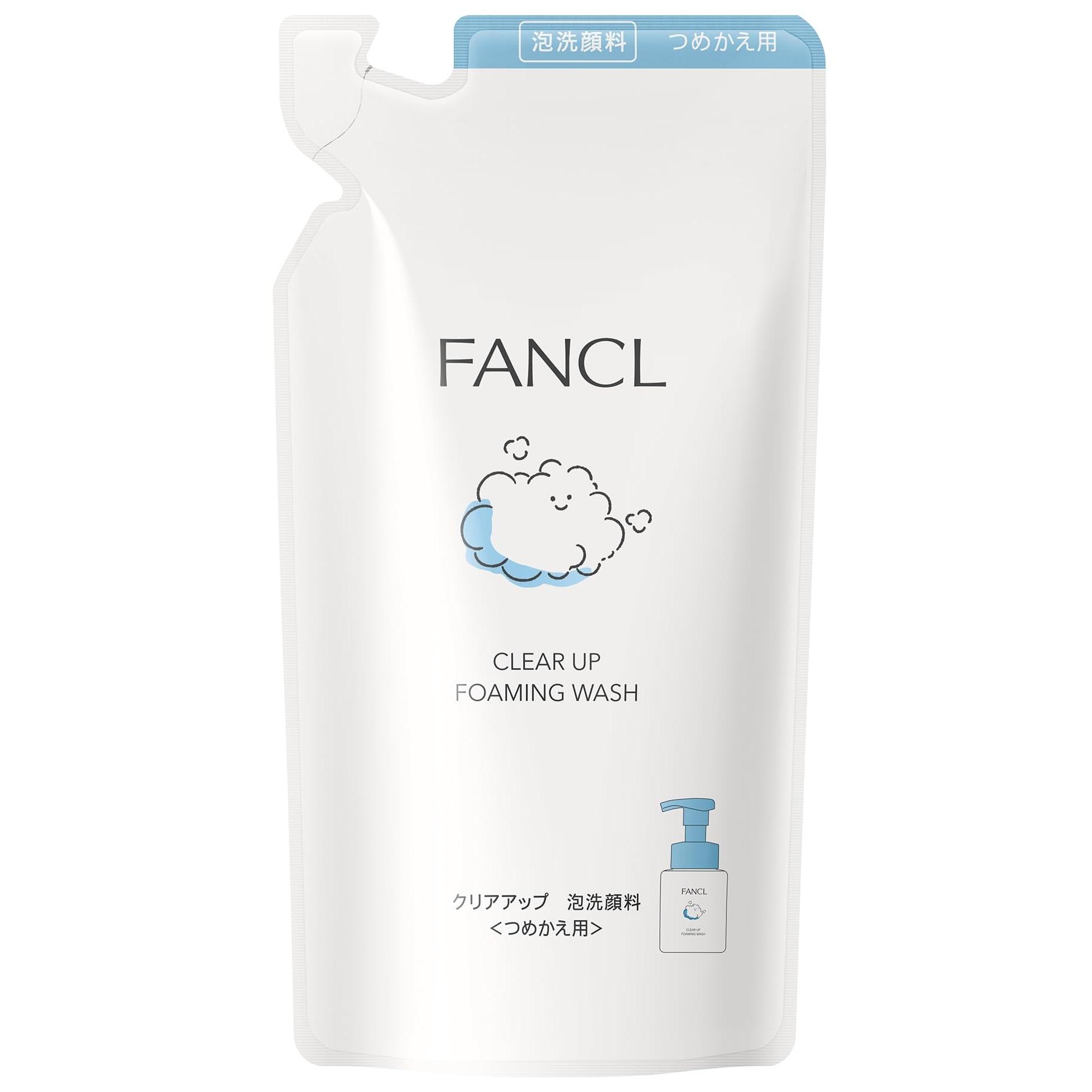 

FANCL Clear Up Foaming Cleanser 200ml & Refills - Acne & Dry Skin Solution, Gentle for Kids, 120 Uses Refill