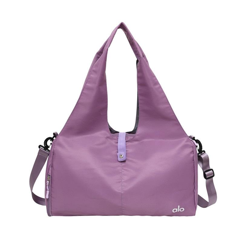 Alo Portable Yoga Bag Multifunctional Nylon Travel Bag Large Capacity Luggage Bag Solid Color Sports Fitness Bag