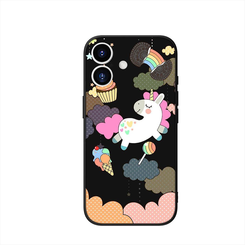 Cute Pink Unicorns Rainbow Cover Phone Case for Samsung Galaxy S25 S23 S22 S24 FE Ultra Plus A56 A05 A06 A15 A16 A57 S7 Edge