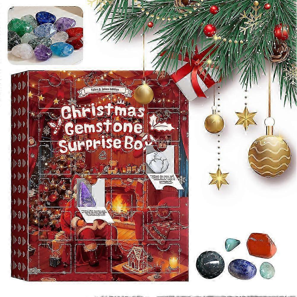 Educational mineral advents calendar for boys girls, 24 Days of Unique Gemstone-Surprises, Unique Present Giving Moments!ZZ51