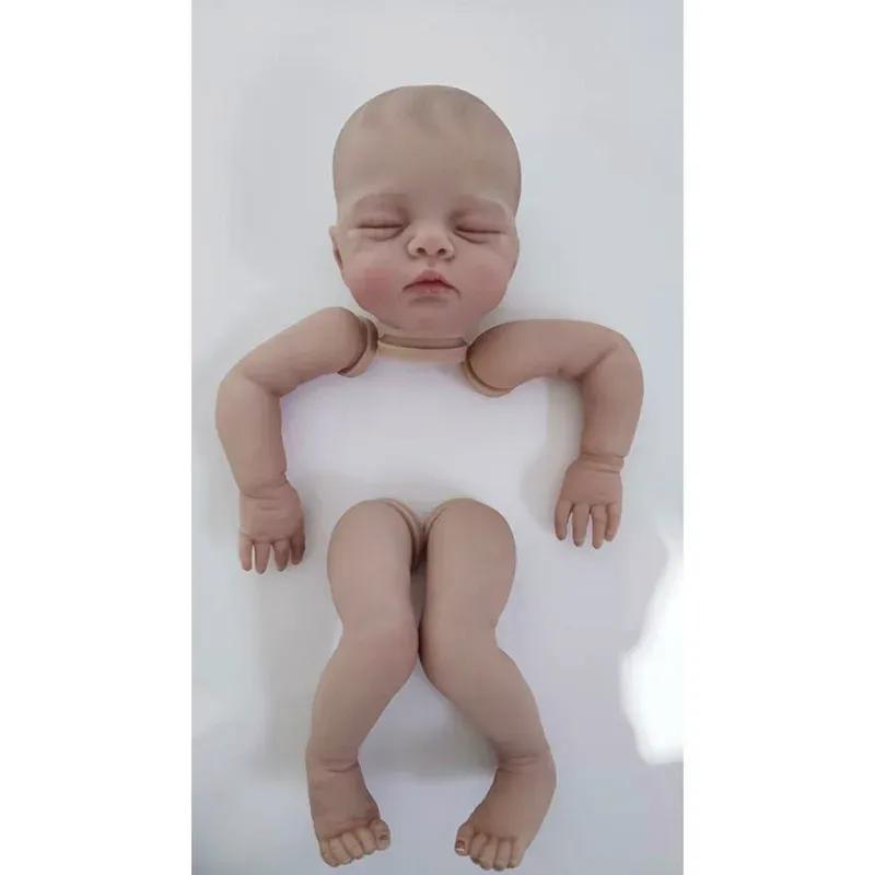19inch Already Painted Twins Reborn Doll Kit Lily and Irys Soft Touch Hand Painted with Veins Cloth Body Included